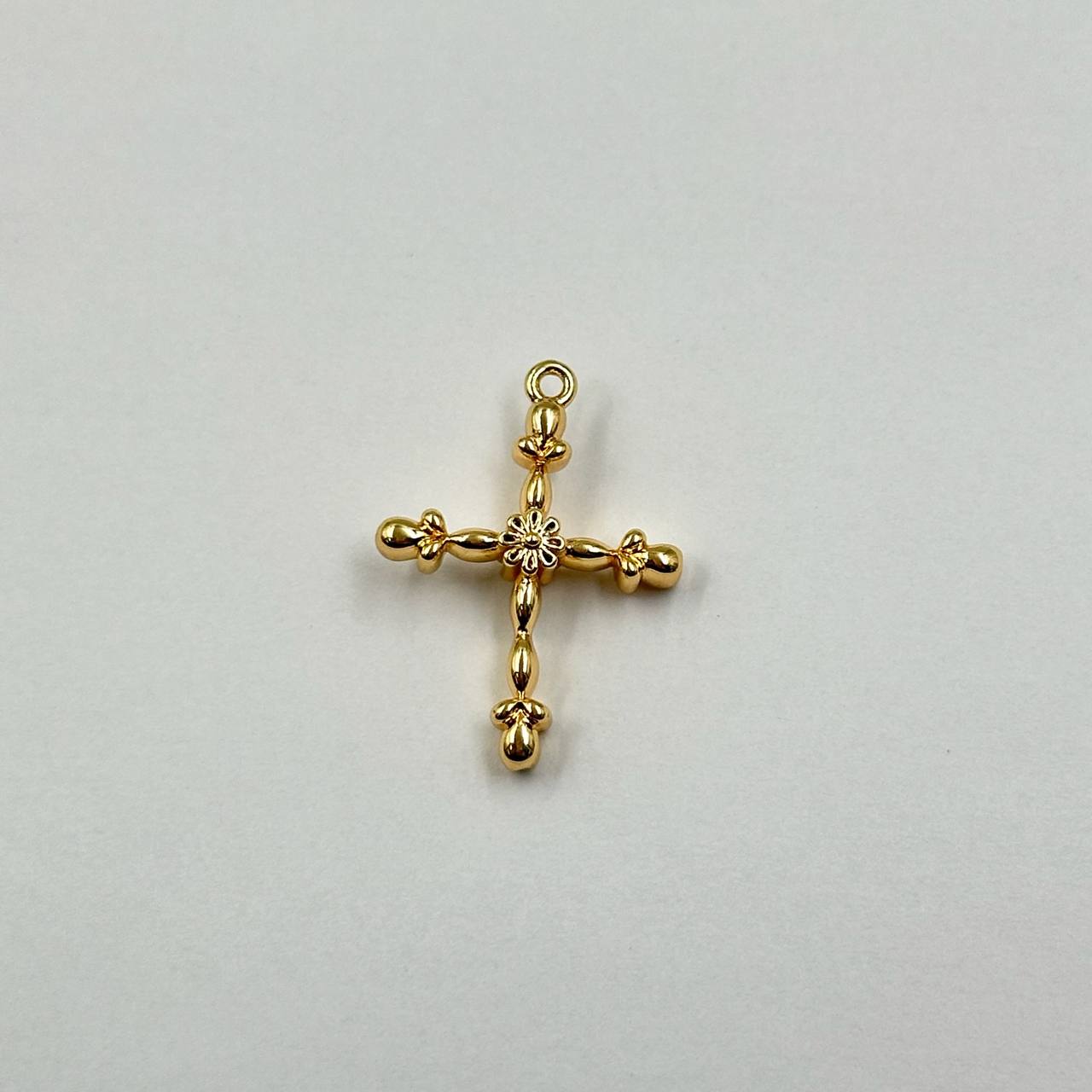 Подвеска Крестик цвет золото 12*15мм