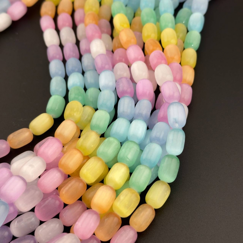 Бусины Селенит размер 8*12мм натуральный камень