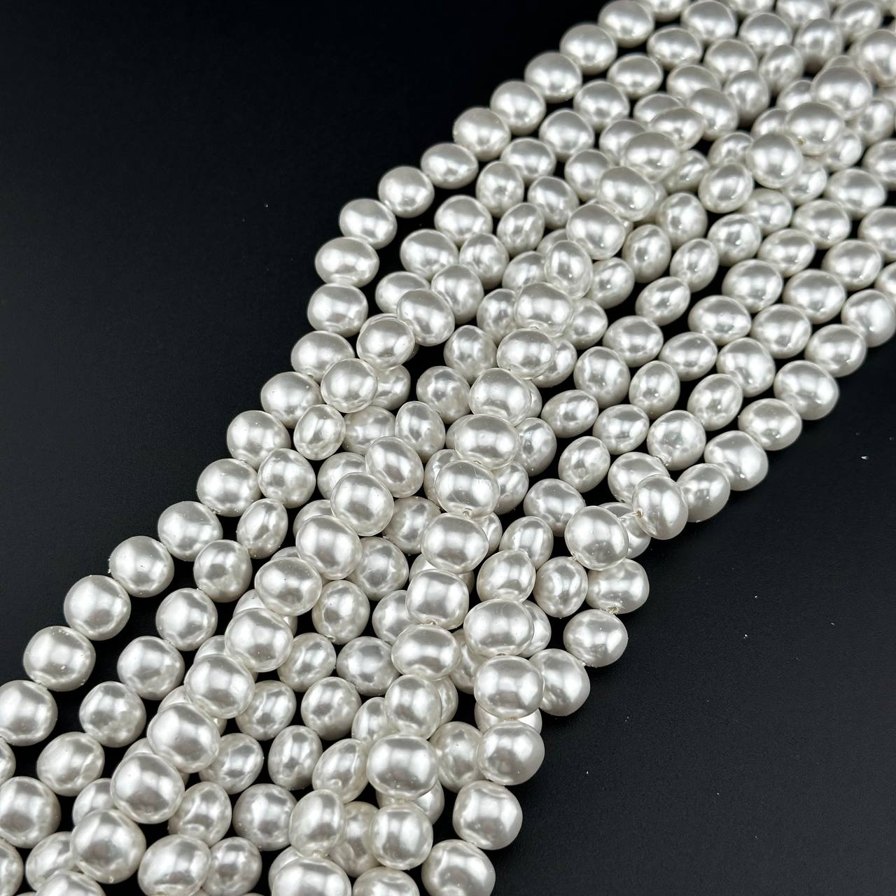 Майорка размер 9*10мм цвет белый