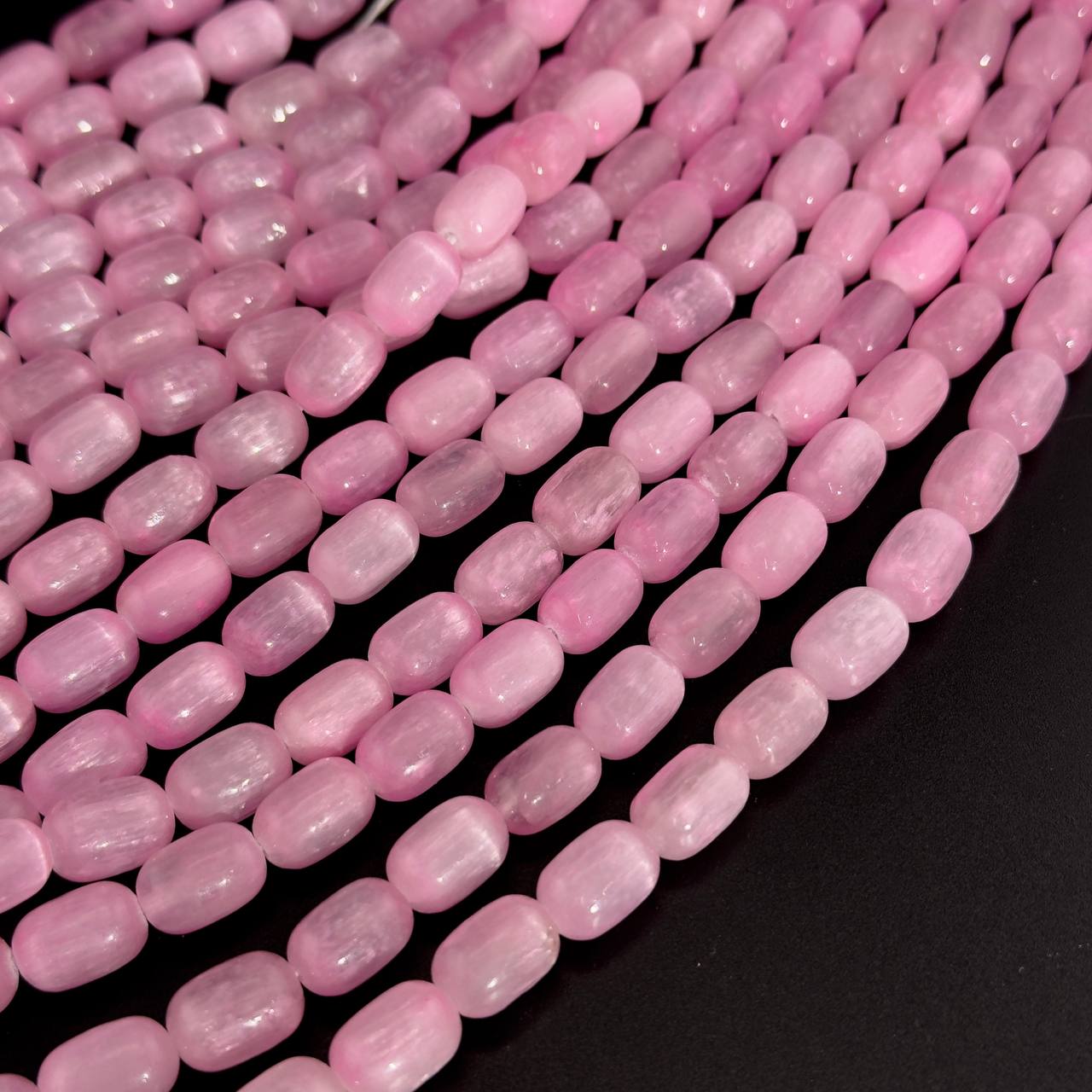 Бусины Селенит размер 8*12мм натуральный камень