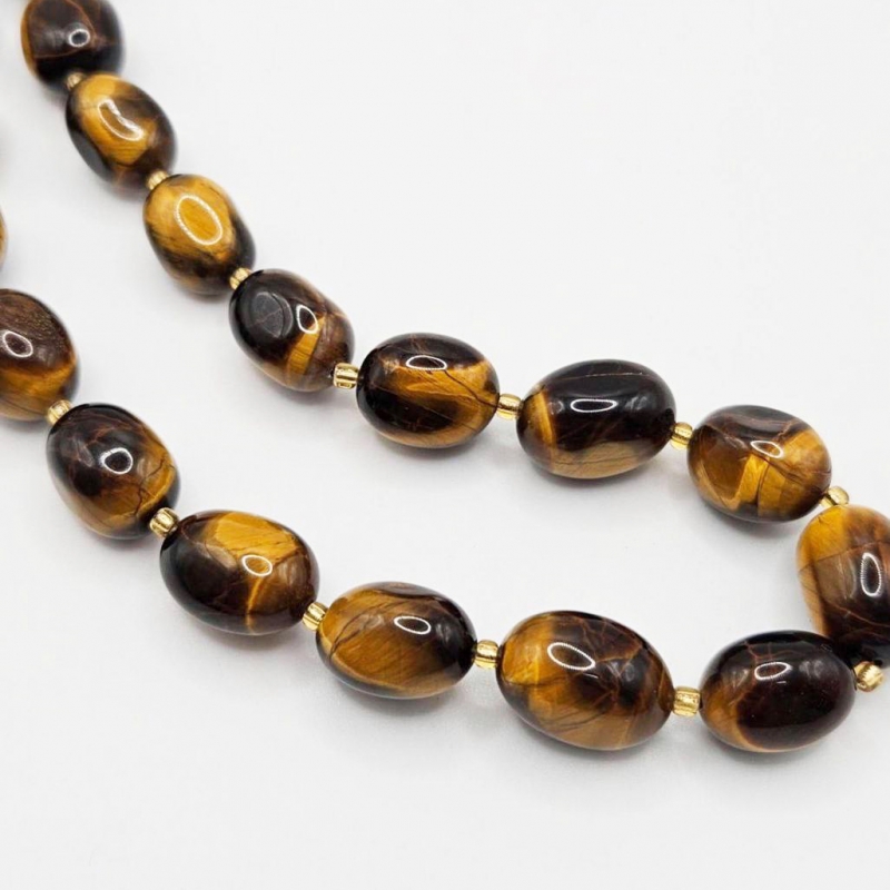 Тигровый глаз размер 15*11мм натуральные бусины