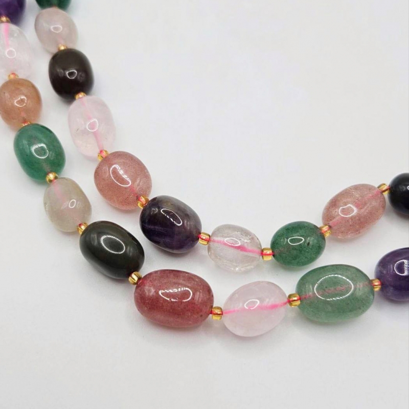 Ассорти средний размер бусин 16*12мм натуральные бусины