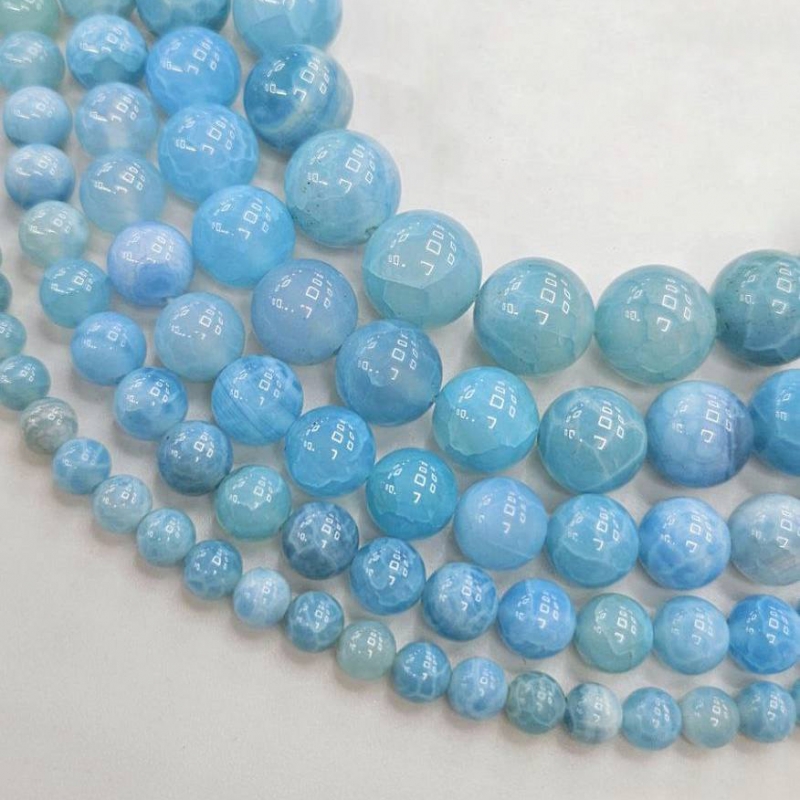 Бусины Халцедон размер 6мм 8мм 10мм 12мм 14мм натуральный камень