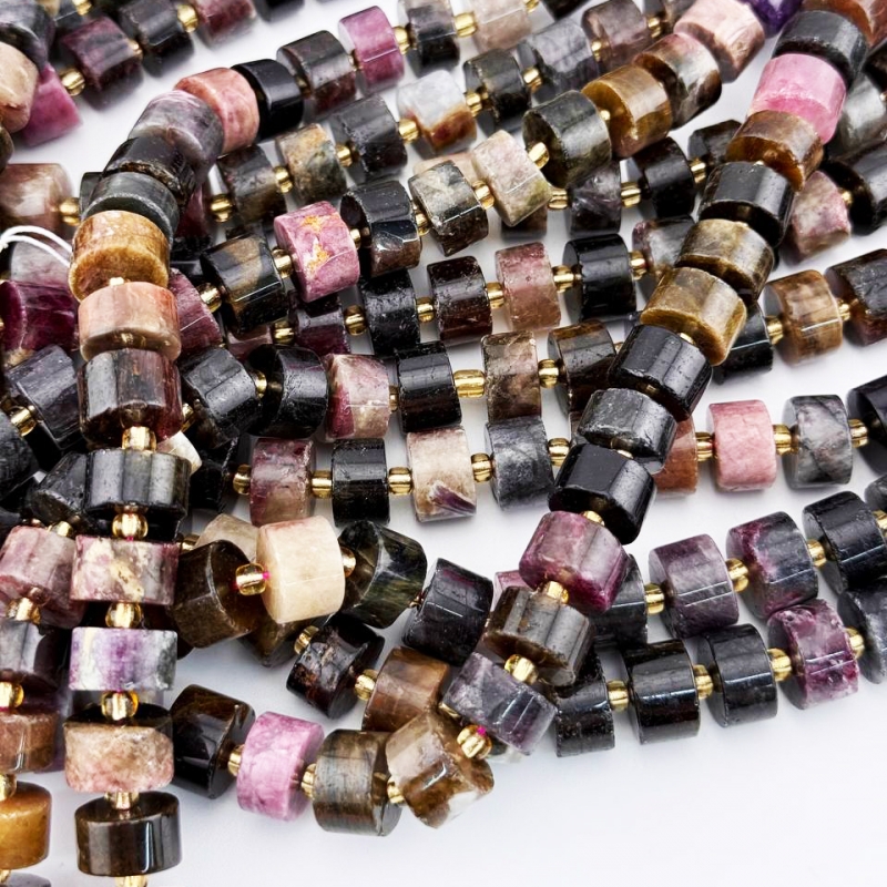 Бусины Турмалин размер 6*12,3мм натуральный камень